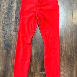 Red Fabletics Ribbed Leggings
